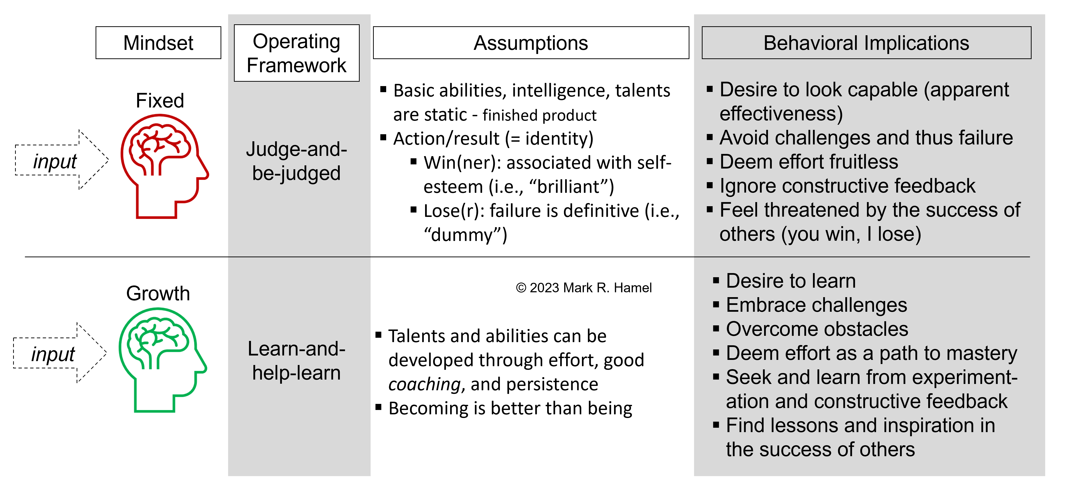 Fixed vs Growth Mindset